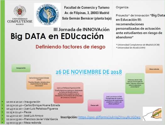 III Jornada en INNovación: Big DATA en EDUcación